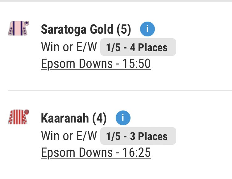 DoyleTips's tweet image. Who’s at Epsom Downs today? Hoping to see some good stuff from Buick today and here’s what we fancy for an E/W double. Small bets.