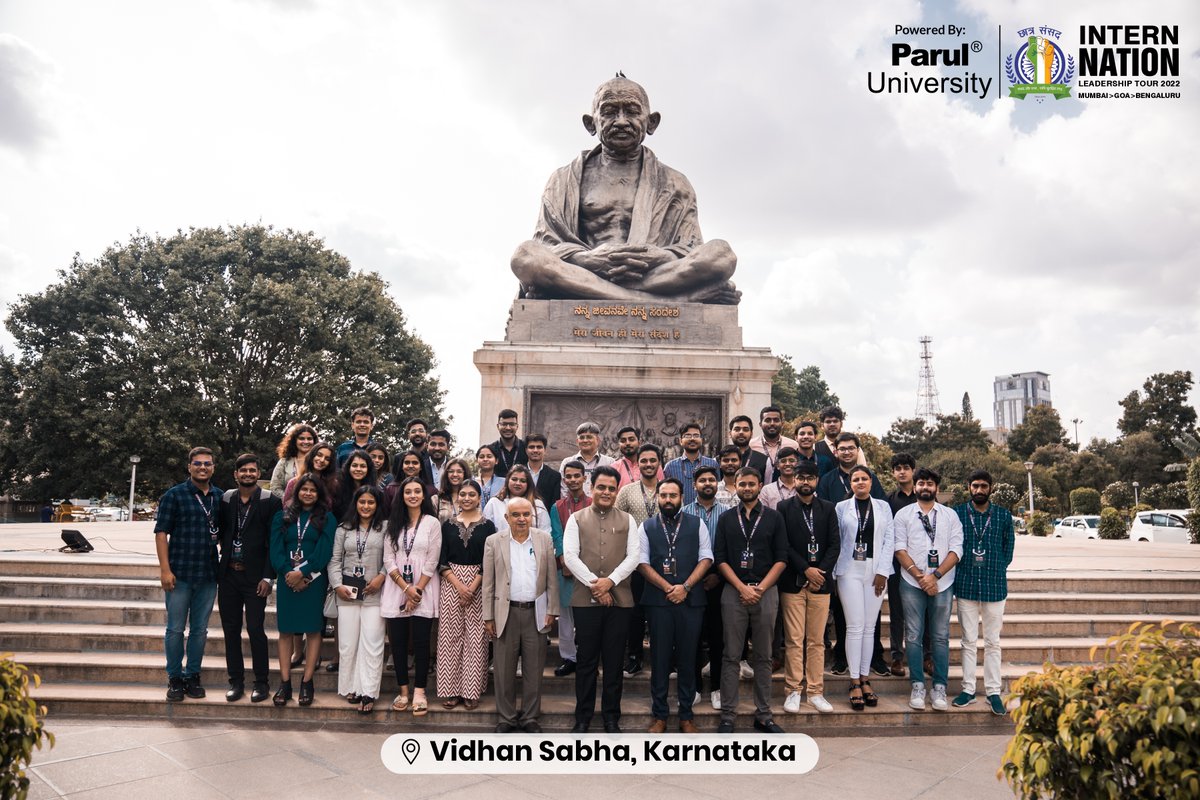 ParulUniversity's tweet photo. Dr C. N. Ashwath Narayan interacted with our students who are on @csindiaa’s InternNation tour powered by Parul University. During his address, he talked about how India will influence the world in the future. 
#ChhatraSansad
#InternNation
#ashwathnarayan https://t.co/8TR69CUFuP