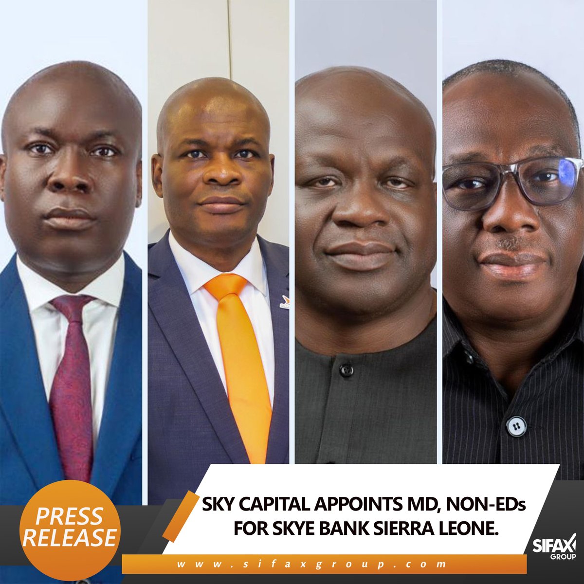 SifaxGroup's tweet photo. SIFAX Group's financial services subsidiary, Sky Capital &amp; Financial Allied Limited, has appointed a new managing director and three non-executive directors for one of its subsidiaries ... click on this link to read more https://t.co/4pOkUgwzKN

#sifaxgroup   #SkyeBank https://t.co/ajESevIPKI