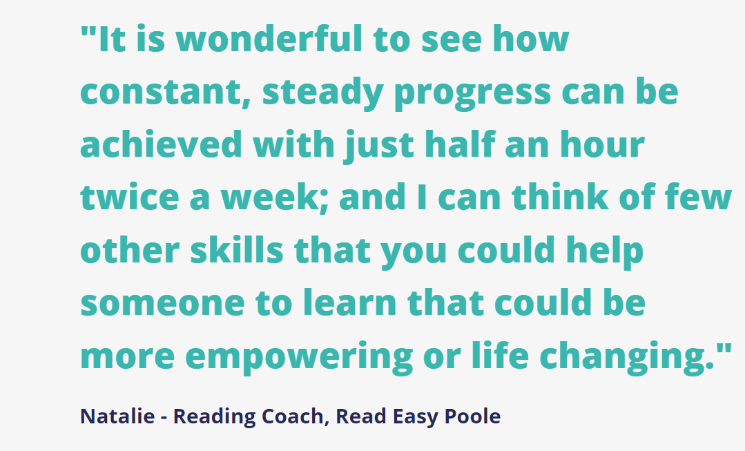 ReadEasyUK's tweet photo. Today's #MondayMotivation comes from Natalie, a #volunteer #Reading Coach, who gets lots of satisfaction from helping her Reader to develop their skills and progress through the programme. 

See how you can help someone in your #community learn to read: https://t.co/3PeP6GcRGf https://t.co/C7S1nfrhaO