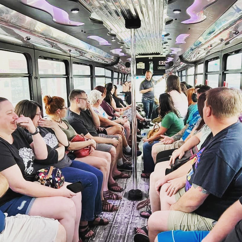 RdTriParanormal's tweet photo. Successful 2 tours in one evening, the all new Spooky Bus Tour for Wichita! More dates coming! #Spooky #bustour #haunted https://t.co/jCIyD6ejPQ