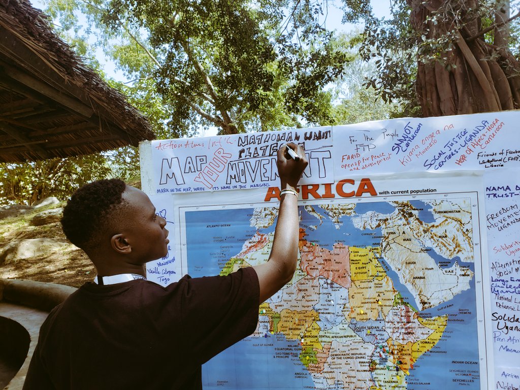 JabbarUg's tweet photo. #National_Unity_Platiform well represented at the All-African Movement Assembly in Arusha Tanzania. Also written on the #movementMap. @JoelSsenyonyi @DavidLRubongoya @Allano56 @ConimasNdyamuh1 @kabuyefrankk @AfricansRising @amnesty @NUP_Ug @peoplepower https://t.co/uYOdVsWVGZ