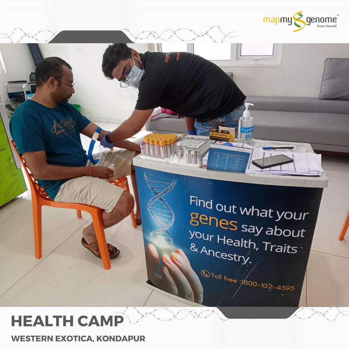 mapmygenome's tweet photo. 👉 Health camp organised by Mapmygenome at Western Exotica, Kondapur.
#healthcamp #diagnosticlab #dianostics #diagnostictests #bloodtests #dwaraka #delhi #diagnostictestings #healthcampaign #healthcare #healthcheckup #hyderabad #delhi #bengaluru #mapmygenome #knowyourself https://t.co/asrOm09hUp