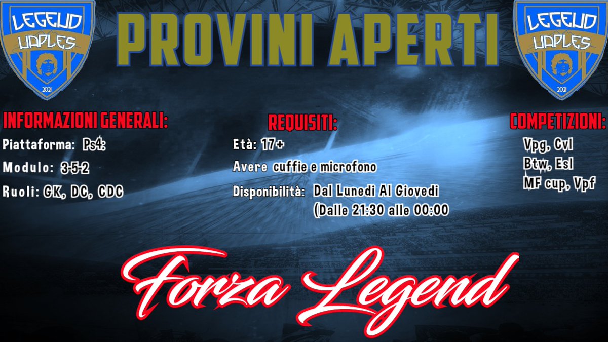 Oggi ritorniamo attivi x trovare gli ultimi tasselli x completare il team ,x chi fosse interessato ci scrive in privato 💙💛