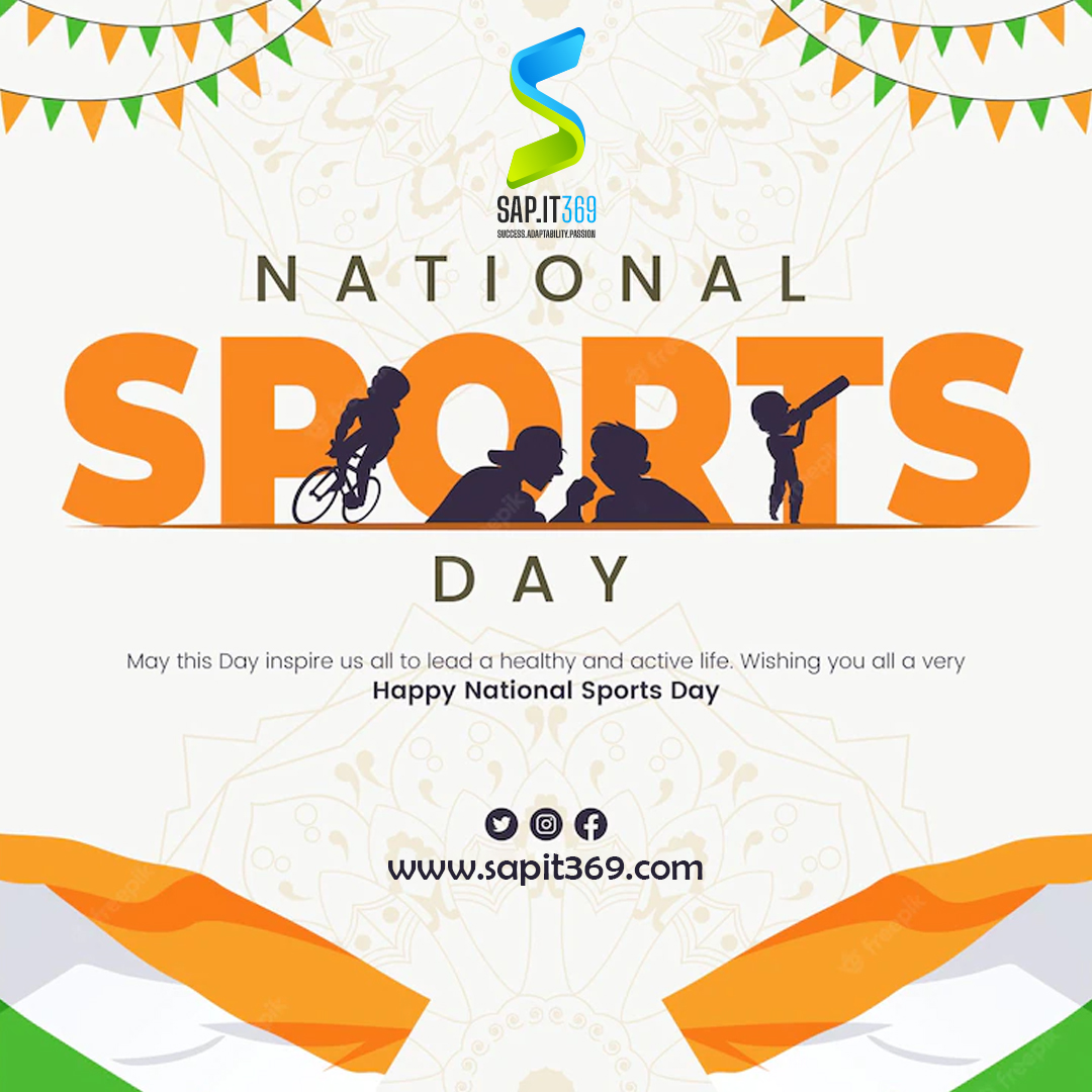 InformationSap's tweet photo. May this day inspire us all to lead a healthy and active life. wishing you all a very Happy National Sports Day .
.
.
#NationalSportsDay #india #sapit369 #sapinformationtechnology #game https://t.co/ENo0BdAgz4