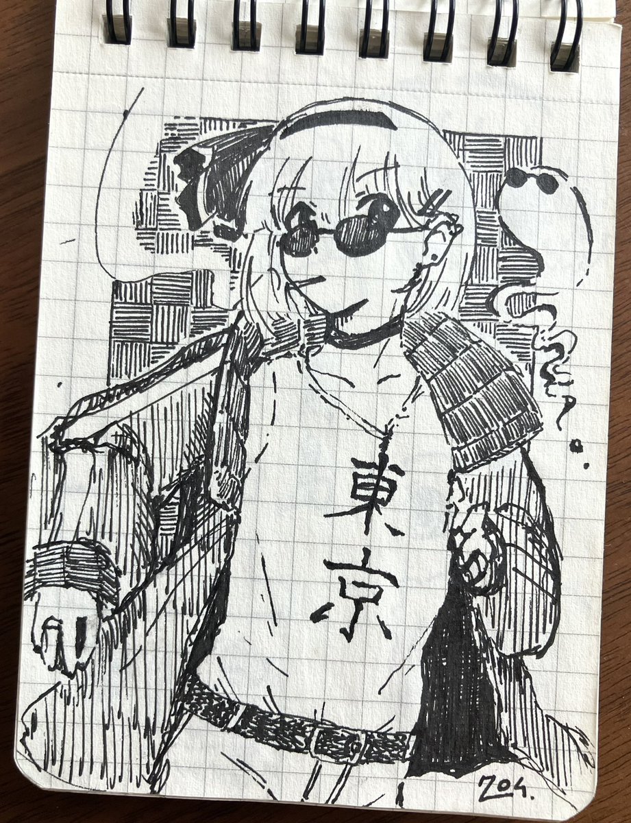 これはかわい〜く妖夢を描いたのに落書きされたのでそれを元に描いたやんき〜妖夢 
