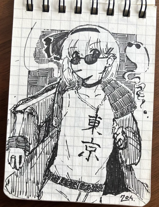 これはかわい〜く妖夢を描いたのに落書きされたのでそれを元に描いたやんき〜妖夢 