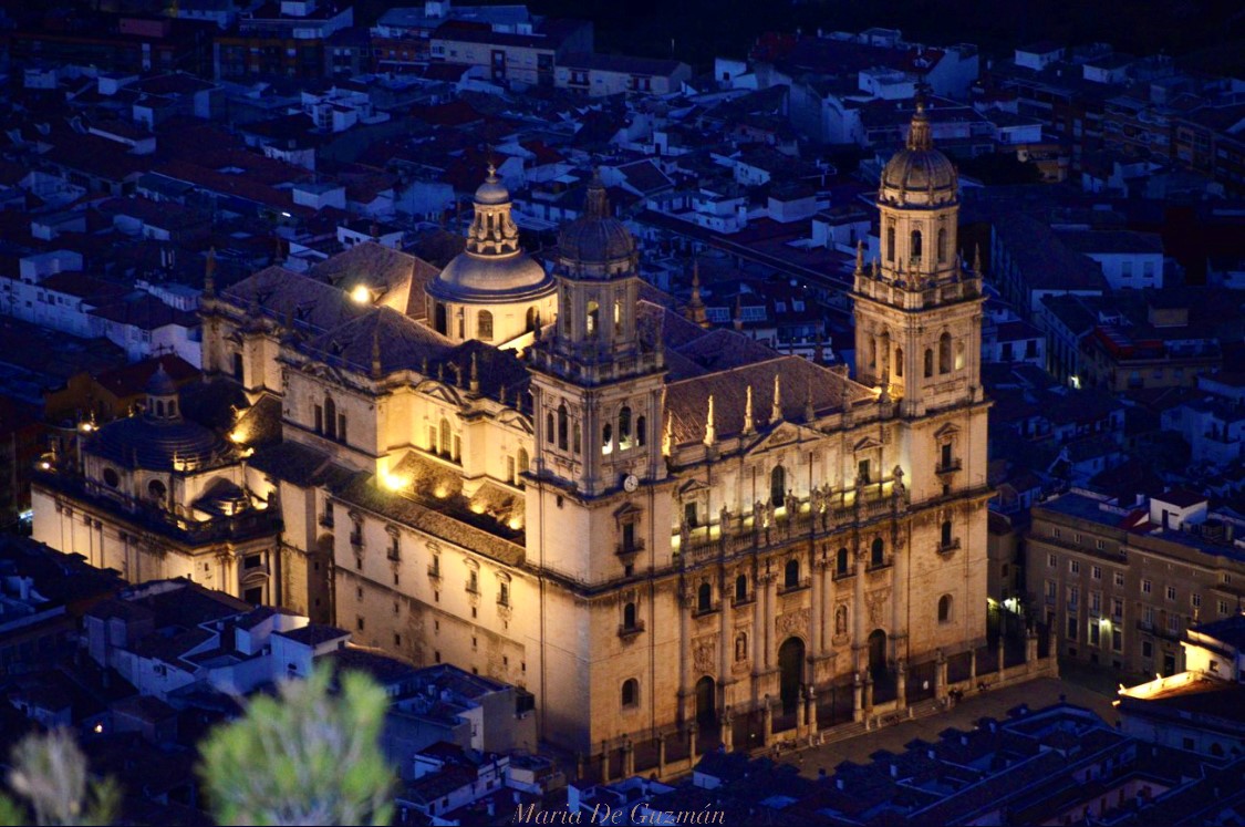 marianlucluc's tweet photo. "Y sobre el tapiz de la luna, Jaén despliega su encanto. Santa Catalina, allá arriba. La Catedral, en el llano" / La hora azul sobre la Catedral de la Asunción de #Jaén // https://t.co/UFdnbb2s6g