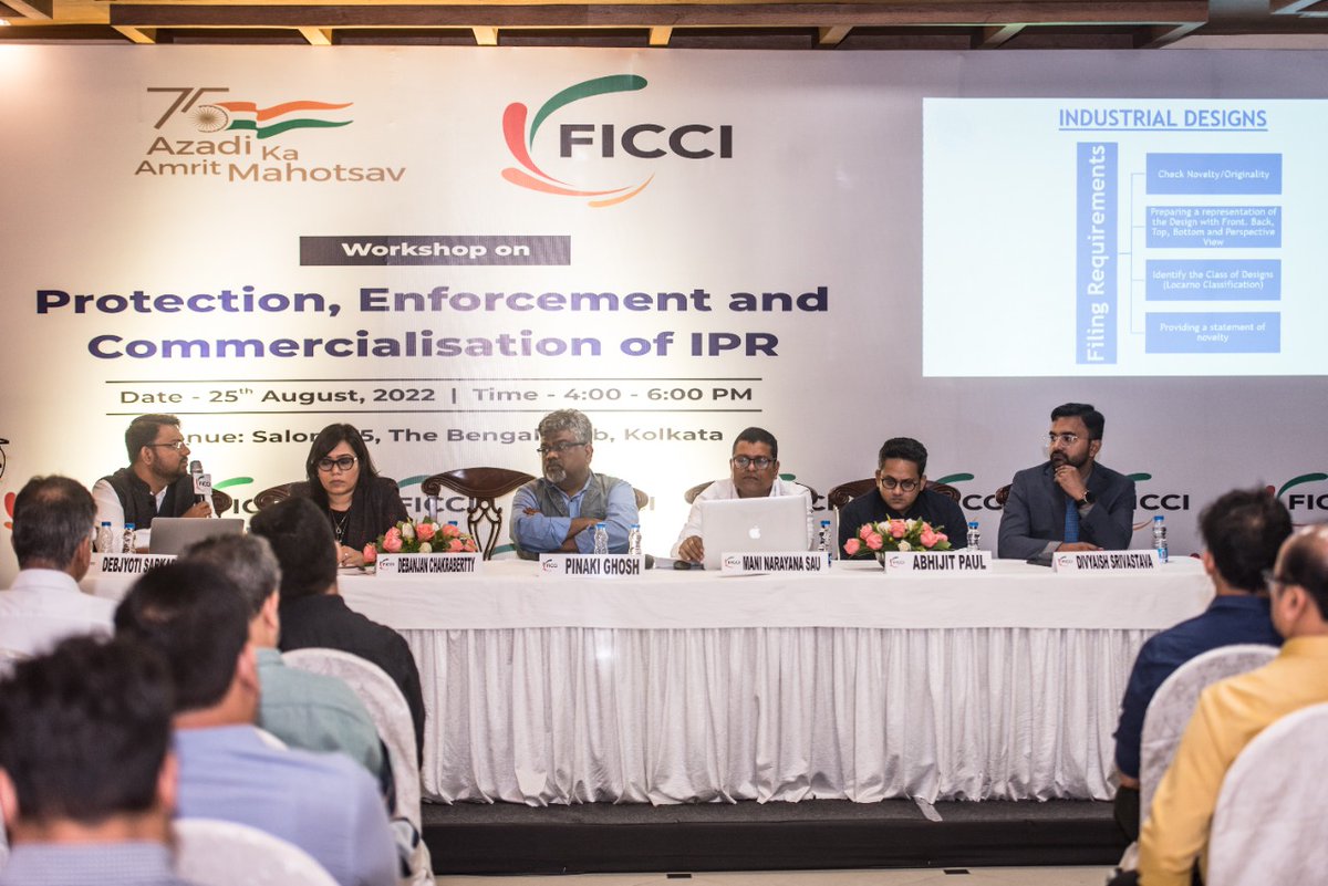 FicciIp's tweet image. The Past week at FICCI IP Cell has been very rewarding. The team of IP Cell was in Kolkata for two back-to-back events for the Law Students and Industry. 

*Detailed post on each event to follow soon*

#ficci #workshop #IPworkshop #collaboration #ficciworkshop #IPRworkshop