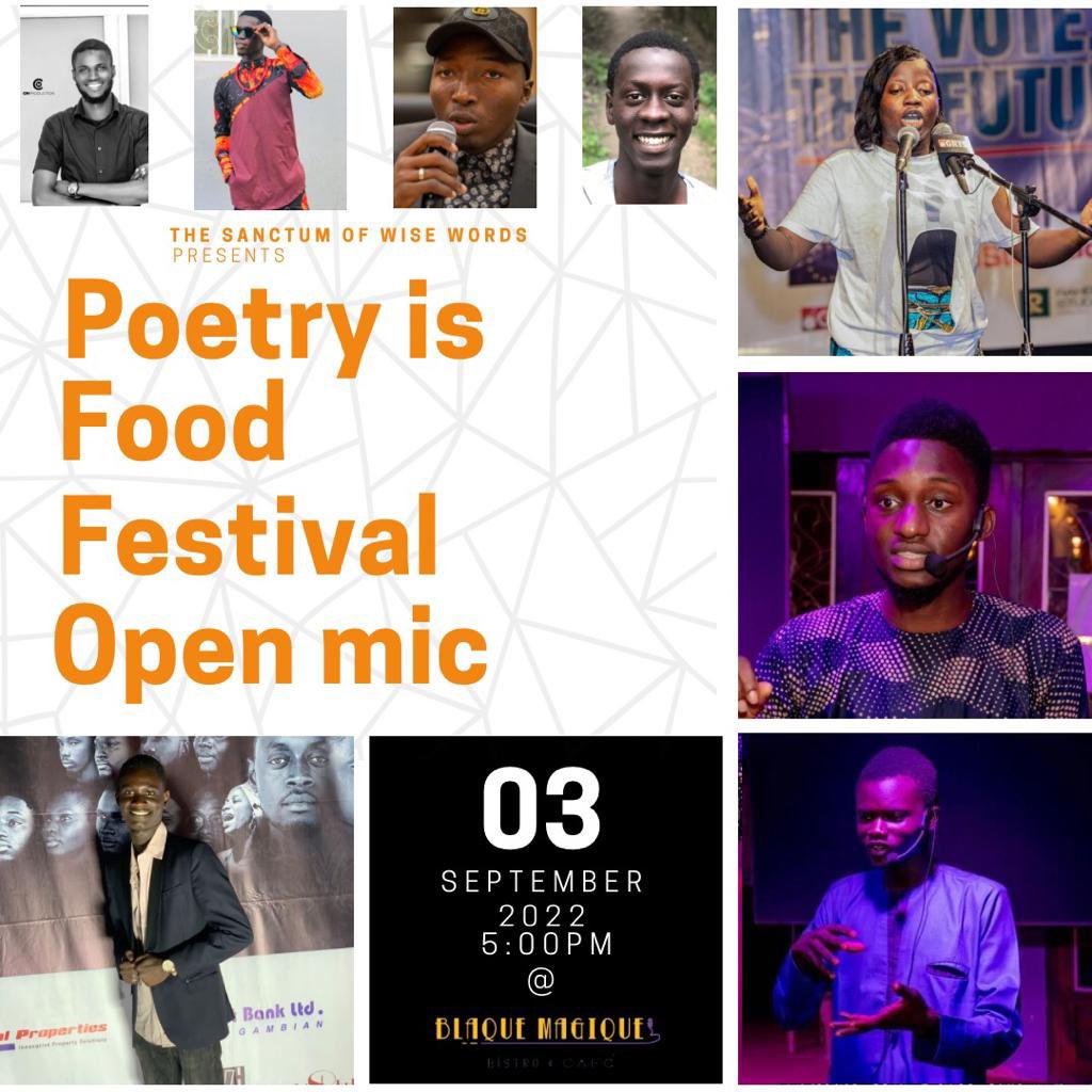 bmbistrocafe's tweet photo. The Sanctum of Wise Words

 It's a poetry open mic for all with talent. This is gonna be lit. 
The first was smoke, this one is gonna be fire..

 Saturday 3rd September
 Blaque Magique Bistro &amp; Cafe (Sénégambia)
 5:00pm on ward. https://t.co/vd7hkOsuWw