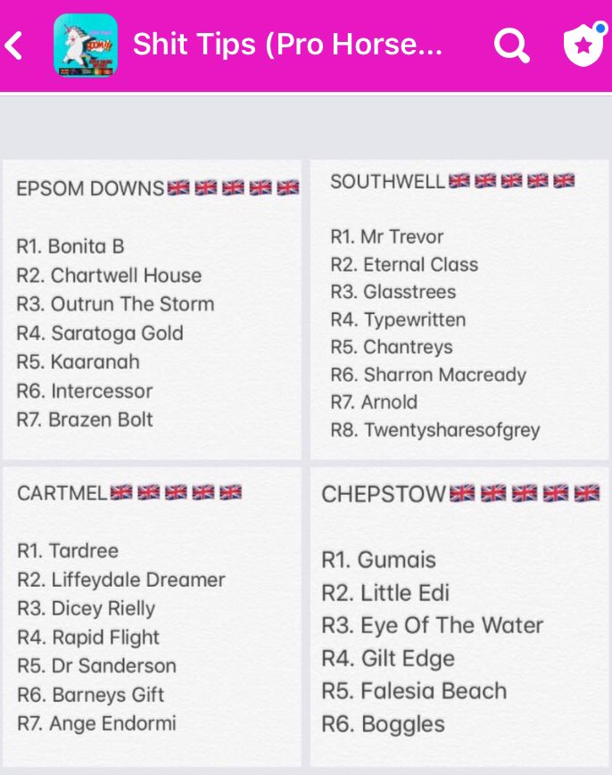 SlyTipster's tweet photo. Follow me on Facebook https://t.co/leQxiQ294Z For Daily #Tips #Epsomdowns #Cartmel #Southwell #Chepstow #HorseRacingTips #Bets https://t.co/fMS0JVYCGI