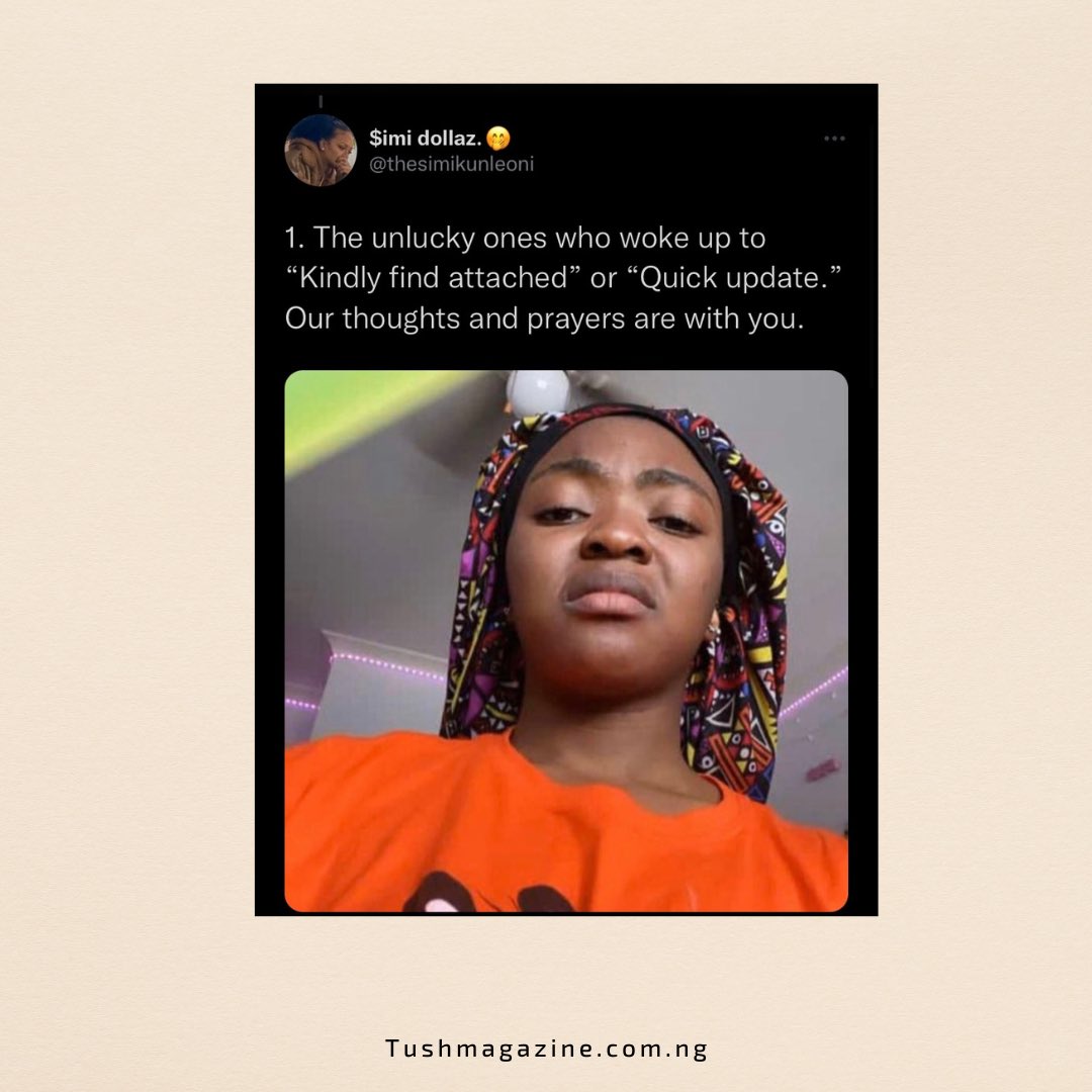 TushMagazineNig's tweet photo. How did your Monday morning go? 😂
Tag someone to catch their sub.
#mondaythoughts https://t.co/4xYn8kGHME
