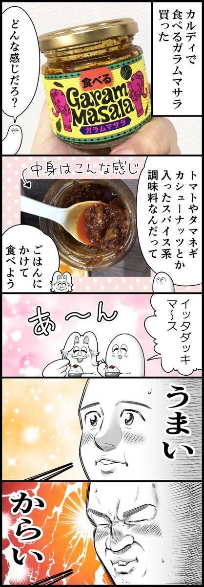 食べるガラムマサラ美味しいよ(計2枚です)

※食べ物のはなしなのでお腹がすいている人は気をつけてください 