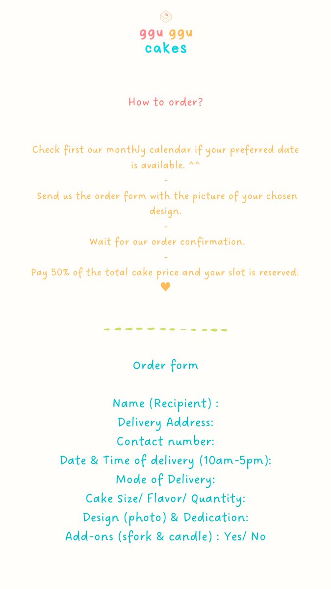 gguggucakes's tweet photo. 📣 Annyeong~ This is a notice that there will be an increase in our cake pricing starting Aug 31, 2022.

Below are our updated pricelist and FAQs! 🎂

We appreciate your continued support! 🤗

#gguggucakes https://t.co/jotLQrKDpB