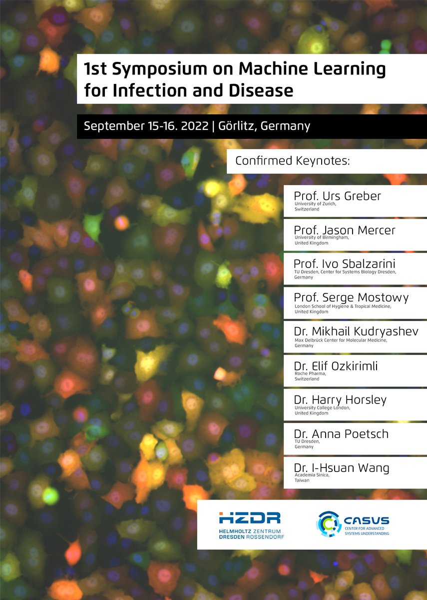 Artur Yakimovich ๐บ๐ฆโฎ๏ธ (@ayakimovich) on Twitter photo I am happy to announce the 1st Symposium on Machine Learning for Infection and Disease in Gรถrlitz is scheduled on September 15-16th. Register at events.hifis.net/e/mlids #machinelearning #viruses <a href="/CASUSscience/">Center for Advanced Systems Understanding at HZDR</a> I am happy to announce the 1st Symposium on Machine Learning for Infection and Disease in Gรถrlitz is scheduled on September 15-16th. Register at events.hifis.net/e/mlids #machinelearning #viruses <a href="/CASUSscience/">Center for Advanced Systems Understanding at HZDR</a>