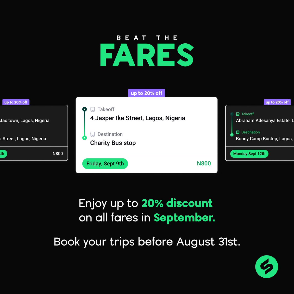 Shuttlersng's tweet photo. Lock in a subscription for September and enjoy up to 20% discount on all fares.

Hurry now! Don't miss out on this opportunity. Offer valid till 31st August.

Book your trips now --> https://t.co/x0szhEwf9B https://t.co/S5R5wKxUHN