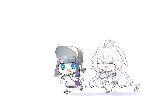 どっかで迷子になってる二人(未召喚)描いたら来ないかな～ 