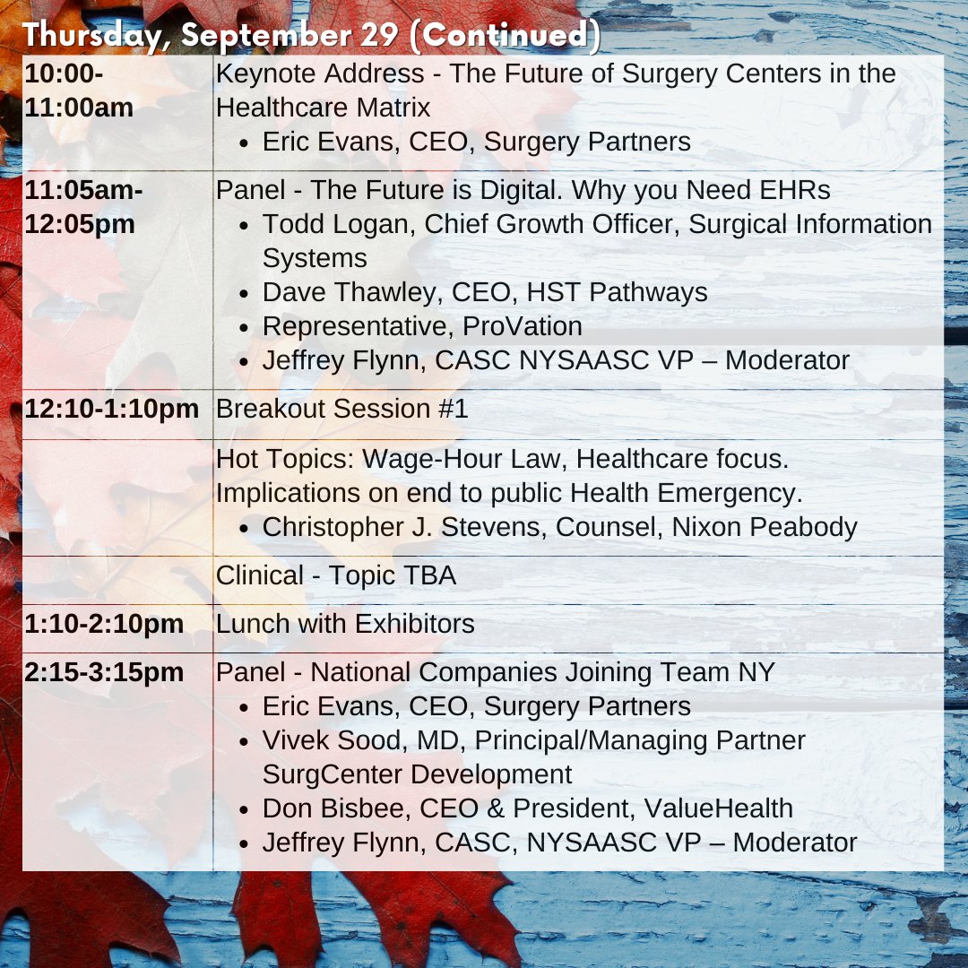 nysaascnewyork's tweet image. Are you getting excited for the #NYSAASC Fall Conference yet? Check out this lineup! #Tarrytown #ASCMonth nysaasc.org/upcoming-events