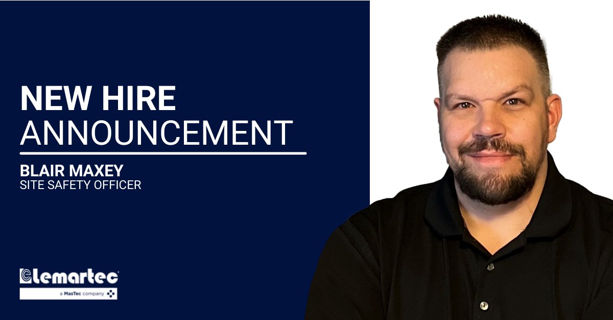 Lemartec's tweet photo. Join us in welcoming Blair Maxey as our newest Site Safety Officer at our Georgia office. Blair is an experienced construction safety professional, having worked on a wide variety of projects in the Commercial and Residential market sectors. 
#teamlemartec https://t.co/QfdXPPytgW