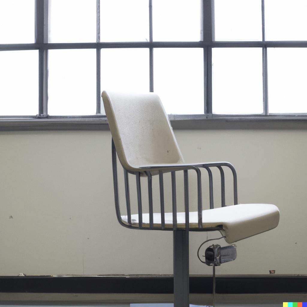 nathancjackson's tweet photo. One of my favorite recent Dalle-E 2 prompts: "Electric Chair by Herman Miller". #AiArtwork #dalle2 https://t.co/wJISTLAlKo