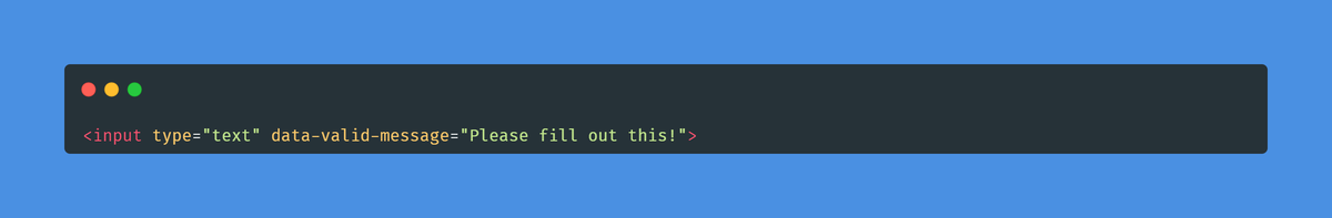 moreaux_louis's tweet photo. Monday's tip for Oracle APEX:
Did you know that you can override the default client-side error text by using the data-valid-message attribute in your @OracleAPEX application?
#orclAPEX
1/2 https://t.co/JWRVsFi6GJ