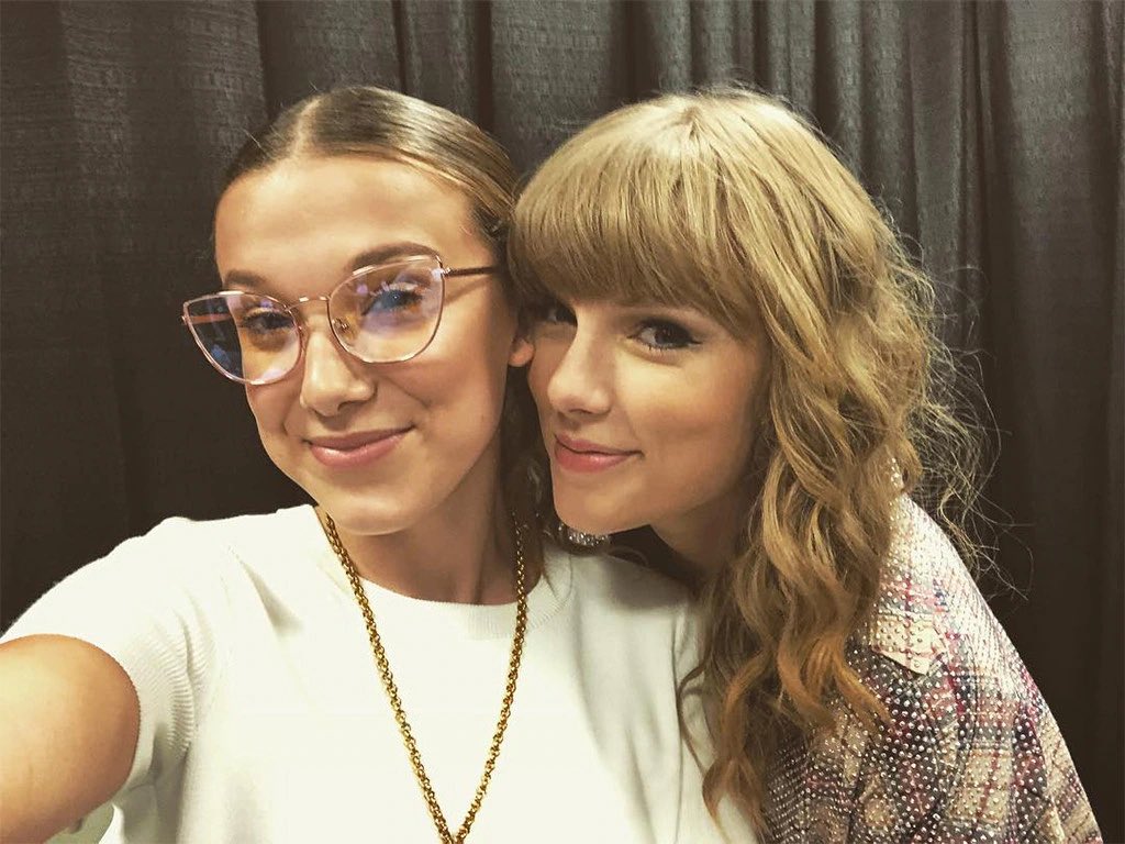 milliefeed's tweet photo. millie bobby brown and taylor swift https://t.co/TVzc2GghxP