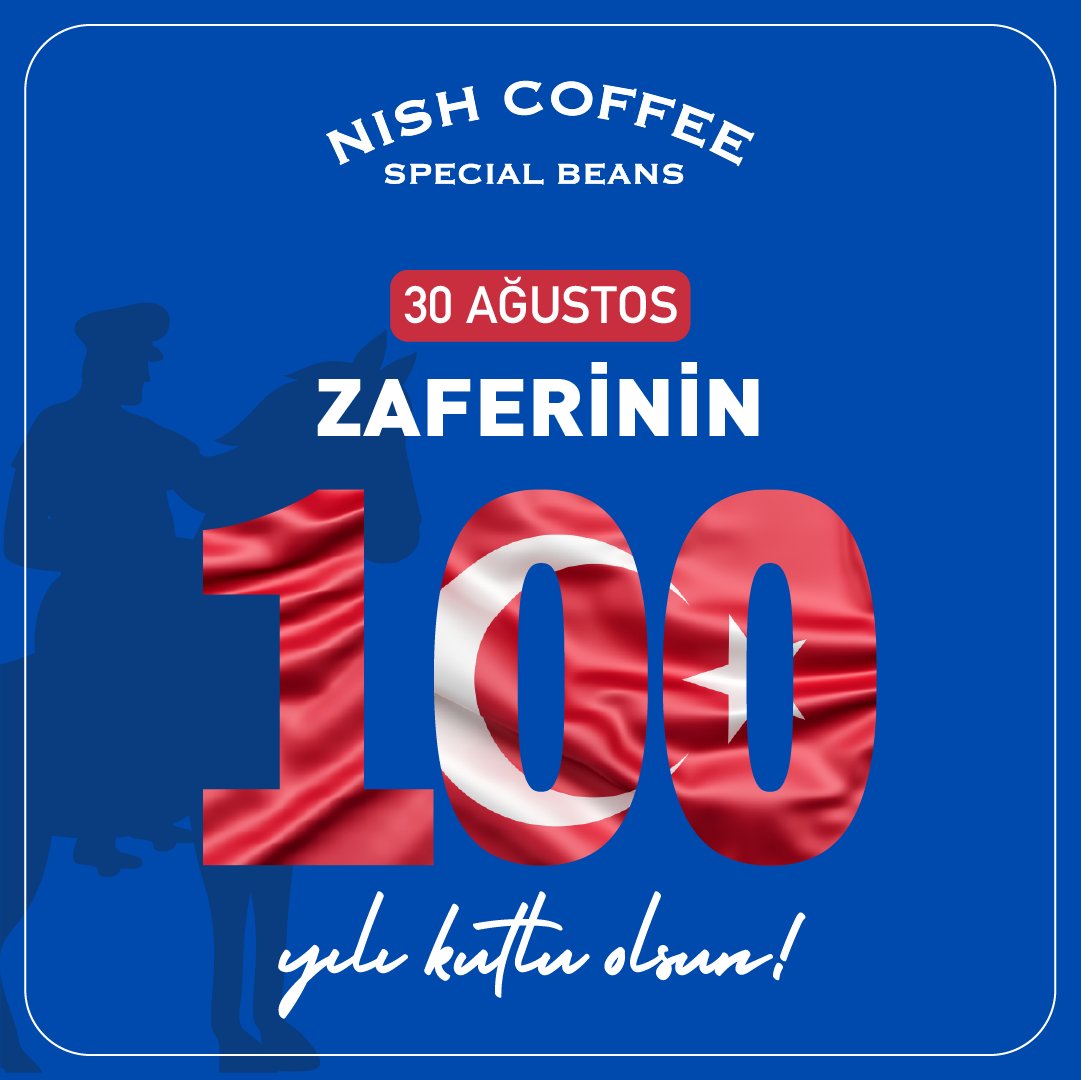 KahveNish's tweet photo. Büyük Zafer’in 100. yılı kutlu olsun. 🇹🇷
#30Ağustos #30AğustosZaferBayramı #TürkiyeCumhuriyeti #UluÖnderMustafaKemalAtatürk #Nish #NishCoffee #NishKahve https://t.co/x9PbcJi0Eq