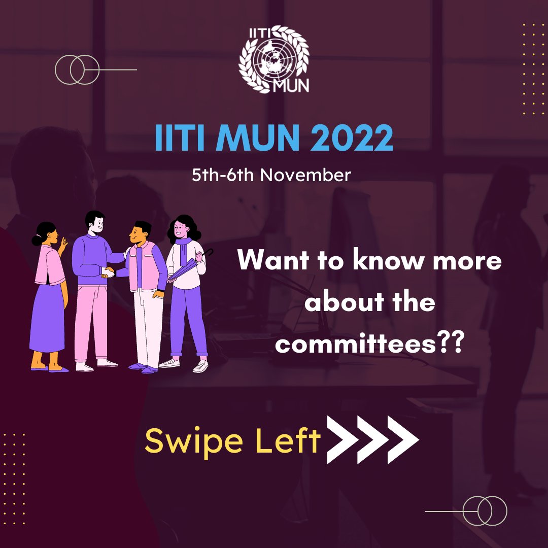 mun_iiti's tweet photo. MUNIITI'22 is in HYBRID MODE with five(5) offline committees and one(1) online committee.

So get ready to leave an impact with your views, discussions and debates to provide some valuable suggestions!

Stay tuned for further updates!! https://t.co/XjsRV1K22u