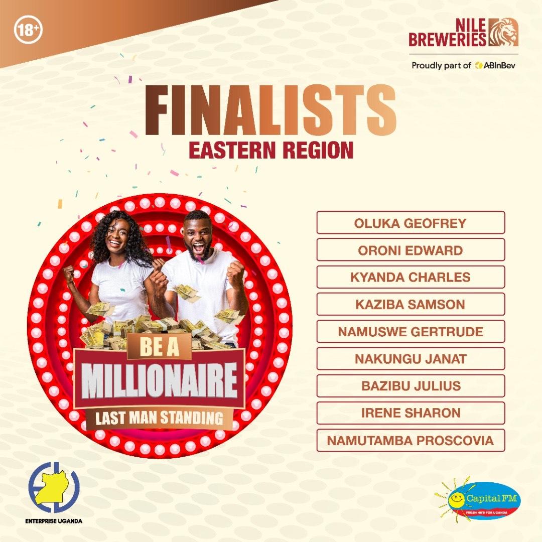 NBLUganda's tweet photo. Here are the top 50 participants who successfully went through the vetting stage from the 5 regions. They will undergo training, from which they'll have a faceoff quiz to select the top 25 to advance to the next stage.   1/2
#NBLBeAMillionaire #BAMSn2 https://t.co/3krgAioKYT
