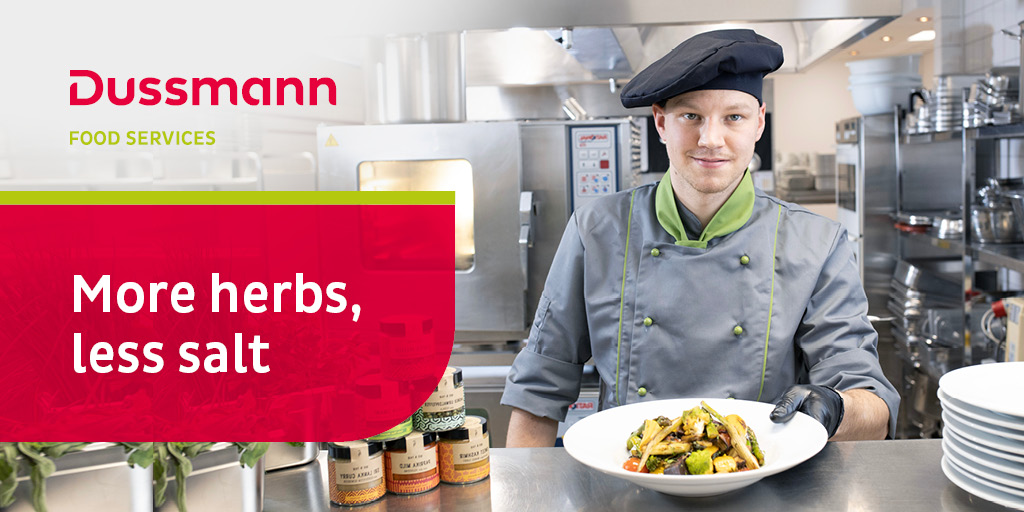 Dussmann's tweet photo. Today marks international #MoreHerbsLessSalt awareness day. As a food service provider, we take our responsibility seriously and prepare our dishes with a wide variety of spices and herbs - as seen in our last #SpiceTreasures campaign: https://t.co/ohekbHDMdN https://t.co/vepuH0d2r8