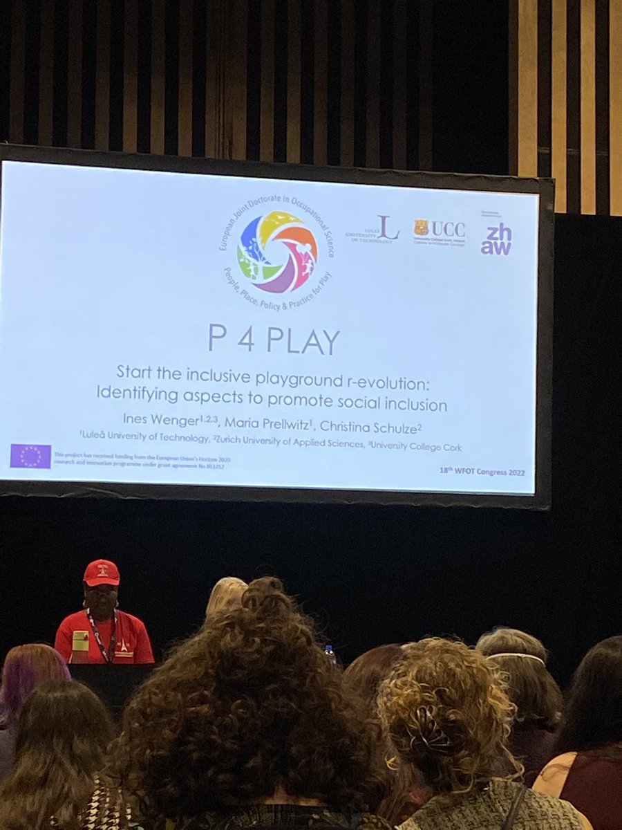 That’s what I ❤️ about #OT: at the same session, on Occupational Justice, presentations about aspirations of  socially vulnerable adolescents, Human Rights and indigenous health, inclusive playgrounds, and OTs engagement in social and political movements #WFOT2022 <a href="/McGillRehab/">McGill Physical & Occupational Therapy</a>