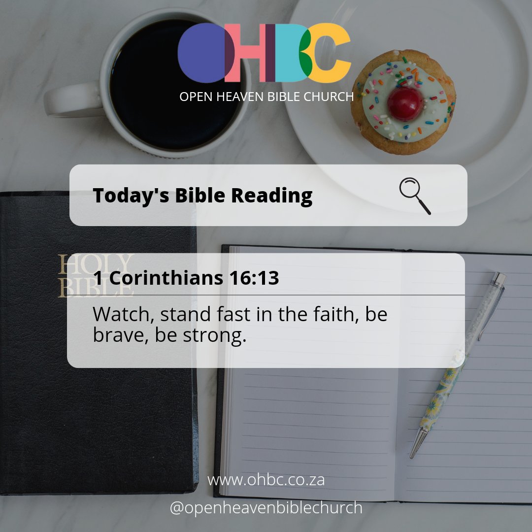 openheavenbc's tweet photo. Stand fast in the faith π
#openheavenbiblechurch #ohbc #bible #bibleverse #scripture #verseoftheday #todaysbibleverse #bibleverses https://t.co/j76QpOOYVQ