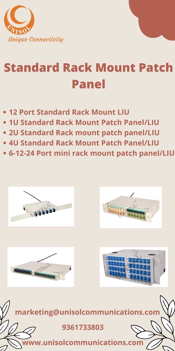 unisolcompany's tweet image. Rackmount patch panel | Sliding rackmount patch panel | Unisol

For More Info : unisolcommunications.com

Contact Us : marketing@unisolcommunications.com

#patchpanelrack #rackpatchpanel #rackmountpatchpanel #rackmount #patchpanelrackmount #fiberopticrackmountenclosure #fiberrack