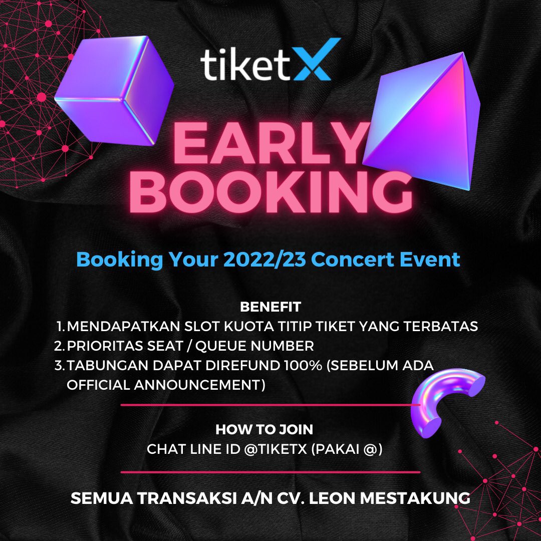 azis95's tweet photo. Open Early Booking konser NCT Dream, Blackpink &amp; SMTOWN Jakarta 2023. Slot terbatas chat line id @tiketX (pakai @) / WA 085718600885

More info cek gambar https://t.co/p6SyIRphD9
