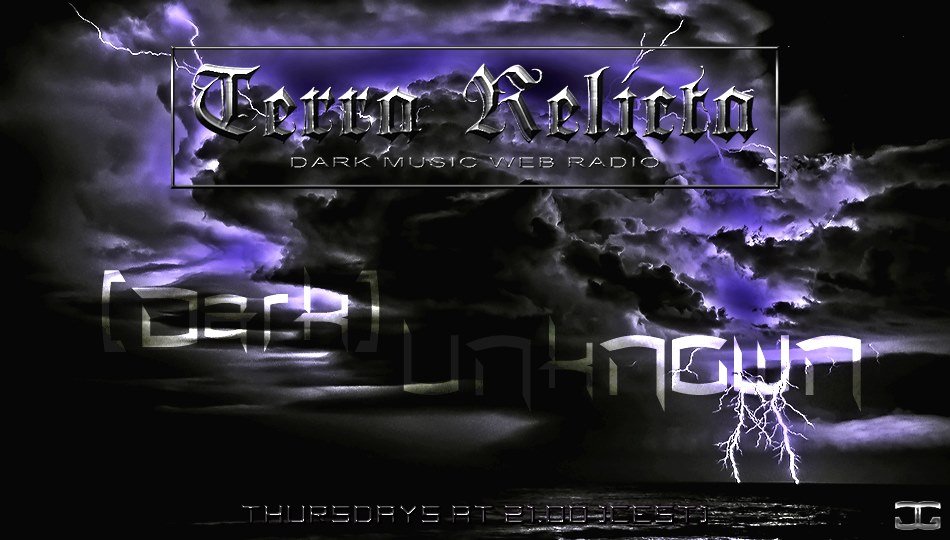 TerraRelicta's tweet image. [Dark] UNKNOWN - repetition tonight at 21.00 [CEST]❗

New singles by #BlackReuss #CandyCoffins #CavernousGate #CrimsonBrulee #Febrvvm #Gospelheim #Hegemone #KAMPFAR #LesbianBedDeath #LisaGerrard

Follow the [Dark] UNKNOWN...
...on Terra Relicta radio ▶ terrarelicta.com/radio