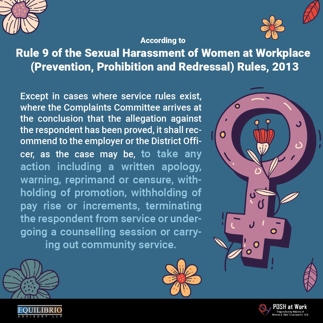 poshatwork's tweet photo. Rule 9 of the #SexualHarassment of Women at Workplace (Prevention, Prohibition and Redressal) Rules, 2013

#poshatwork #poshact #poshlaw #workplac https://t.co/5L0tCLVgMx