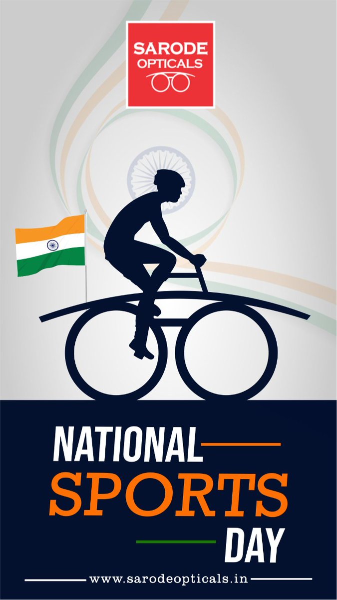 sarodeopticals's tweet photo. Happy National Sports Day !
#NationalSportsDay #NationalSportsDay2022 #SportsDay #SarodeOpticals #Amravati https://t.co/NiciuWUR26