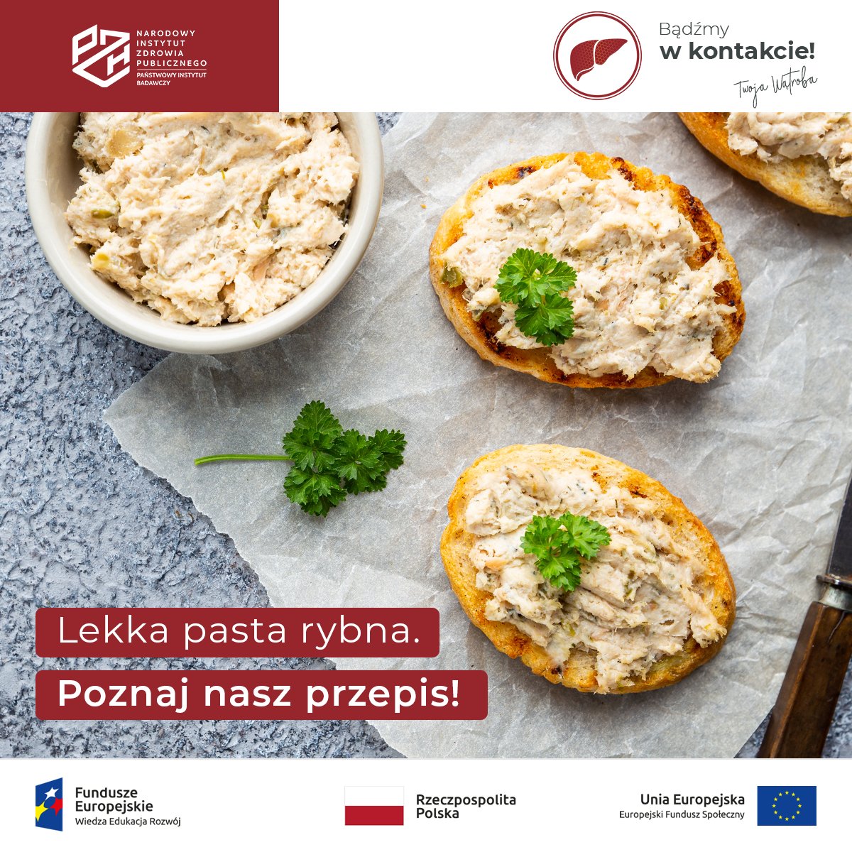 ListyOdW's tweet photo. Dziś mamy dla Ciebie coś super! Pyszna pasta rybna w wersji light, idealna na śniadanie, kolację, albo przekąskę, którą pokocha Twoja wątroba! 👉👉 Po przepis zajrzyj na naszą stronę: https://t.co/8iqQpZfmgg
#dieta #przepis #FunduszeEU #ListyodW https://t.co/igs6vMv1MV