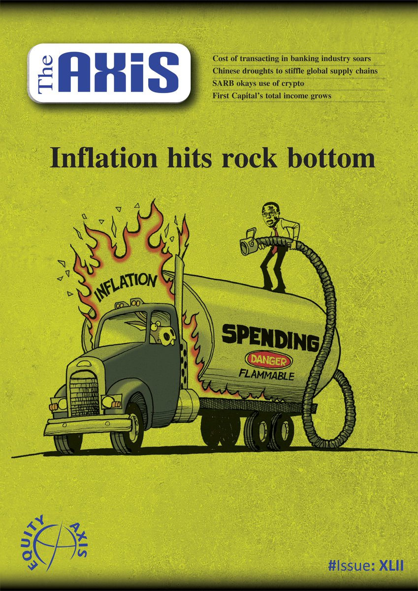 EquityAxis's tweet photo. The AXiS latest issue
Top Picks for the week :
-Cost of transacting in the banking industry soars
-Chinese droughts to stifle global supply chains
-SARB okays use of crypto
Full read: https://t.co/sKEmBNeYoz
#TheAXiSXLI #Yourweeklyread #bankingindustry #China #droughts #crypto https://t.co/v4TiStDZps