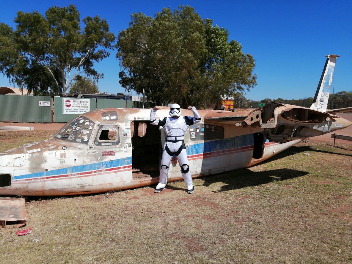 AcrossThe_Road's tweet photo. I knocked out a Rebel Alliance plane!
Onwards to the next Aussie outback adventure. 🧑‍🚀

Donate today at @RareCancers to help those with #RareCancers🎗: https://t.co/bIOhNKBnEH
 
#charity #donate #cancer #australia #Starwars #Stormtrooper https://t.co/c9N4YC6n8T