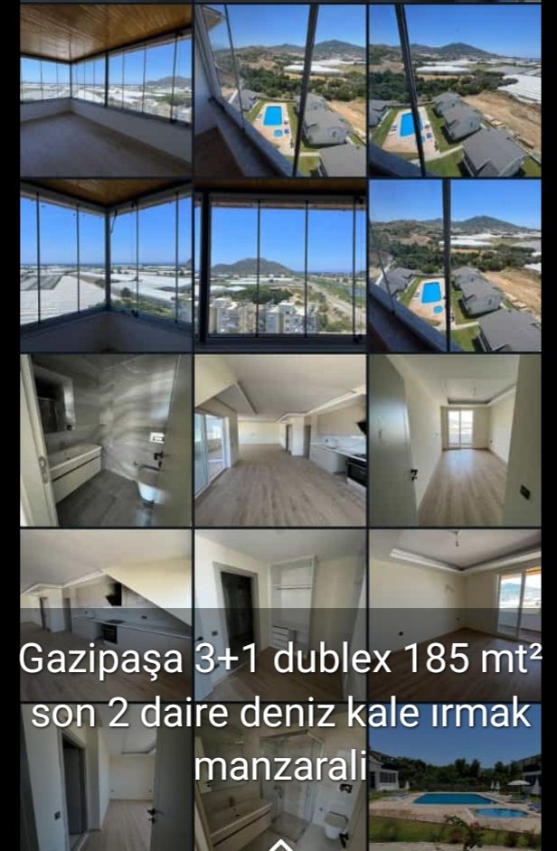 Yesil ve mavinin yeni gòzdesi 
GAZÌPAŞA da SATLIK EVLER
ìster proje ister anahtar  teslim
Ìrtibat no
0541 170 10 65...