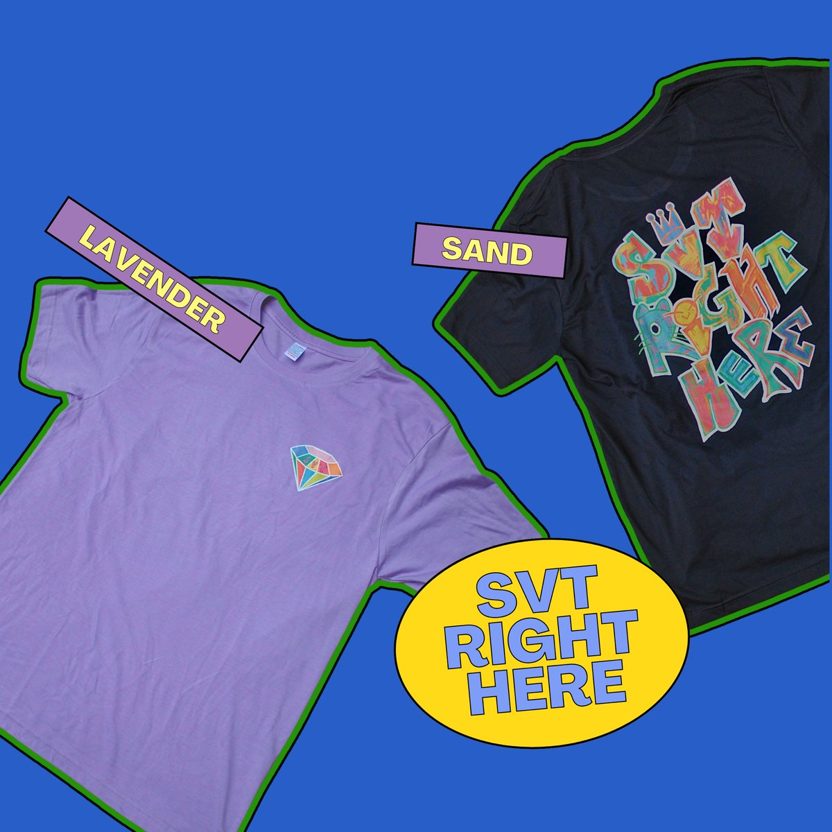 juiceboxprints's tweet photo. Inspired by Seventeen’s Carat ver Graffiti wall! 🤭💎

Shop our ‘SVT RIGHT HERE’ shirt 🎨🖌, one of the 3 designs in our Face The Sun collection ☀️ Open for orders now until September 5 💥🧃 https://t.co/QAAaYr1Z4g