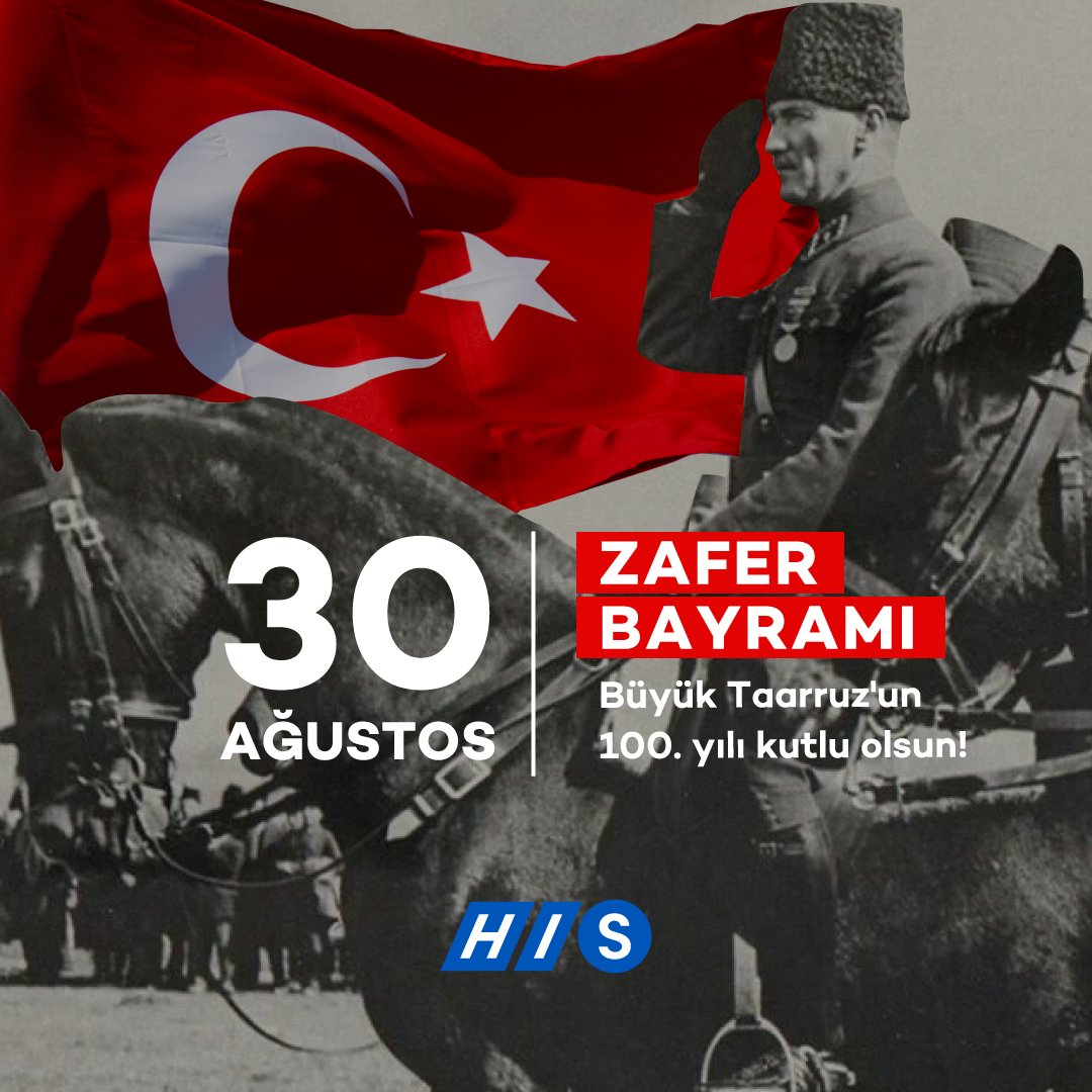 histurkiye's tweet photo. Büyük Taarruz'un 100. yılında, 30 Ağustos Zafer Bayramı'mız kutlu olsun! 🇹🇷 https://t.co/9Wxsf272Pb