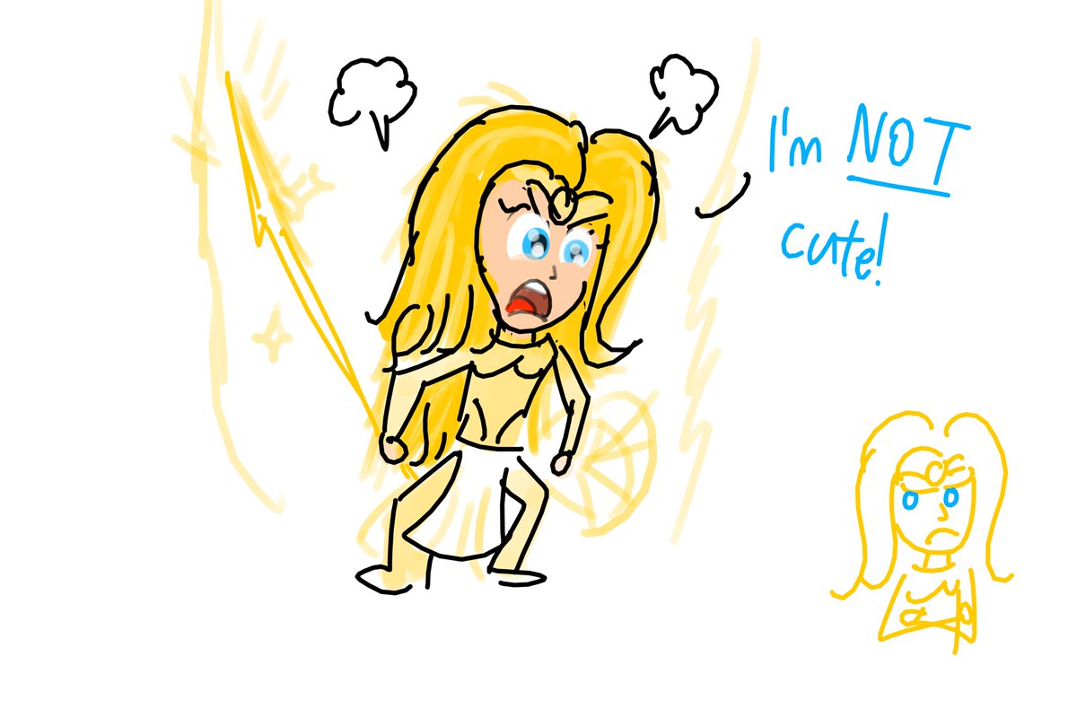 LoshadSpaceport's tweet photo. "I'm NOT cute, you stupid humies!" - #Thena, lying to herself.

#eternals #doodle #fanart #eternalsthena #imnotcute #marveleternals #mcu #marvelfanart https://t.co/Nv0KzOLxTs