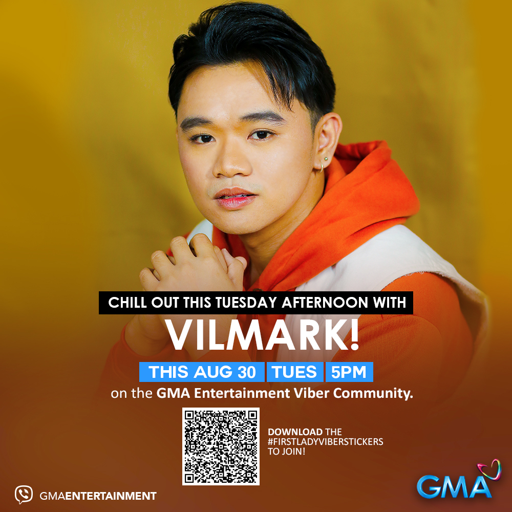 gmanetwork's tweet photo. #GMAMusic artist #Vilmark will grace the GMA Entertainment Viber Community tomorrow, Aug 30 at 5PM! See you, Kapuso! ❤️

Are you a part of the #GMAViberCommunity yet? Join HERE: https://t.co/wVnnnO07M1 https://t.co/0IBKpwIluP