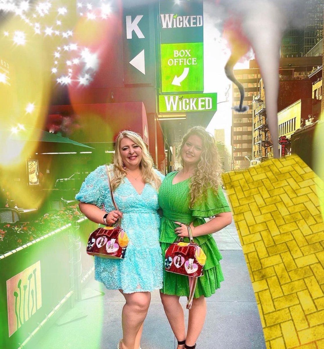 IrregularChoice's tweet photo. The lovely @magicwandblonde and sister @nataliesalion out and about seeing Wicked! How perfect do the bags match the aesthetic?! We're obsessed!❣️ 

https://t.co/GxHZ3NzKUH

🥰KLARNA AVAILABLE https://t.co/b7xfjCJvz3