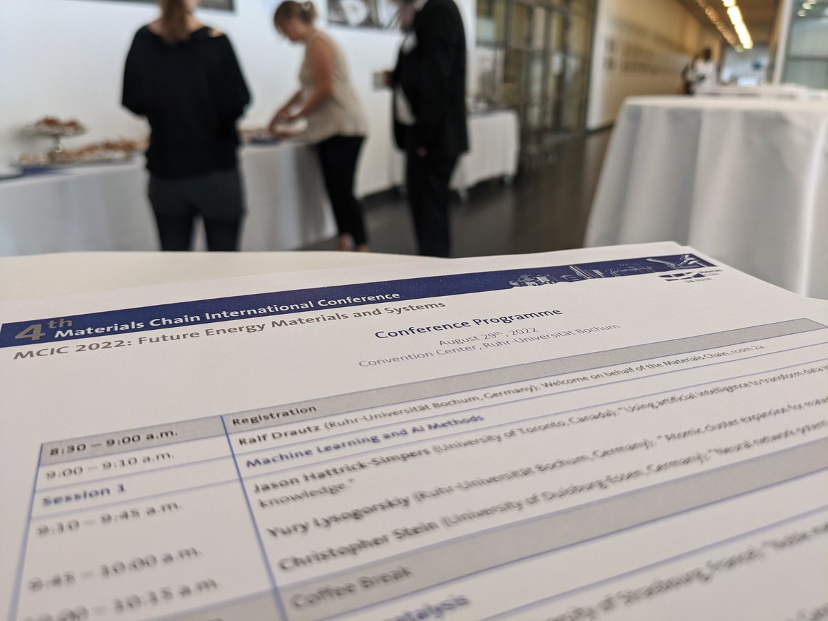 First session of the Materials Chain International Conference on Future #Energy #Materials and Systems starts with a session on #MachineLearning and #AI methods with <a href="/markusstricker/">Markus Stricker</a> and @QCstein