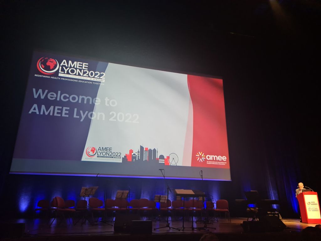 ejdpwg's tweet photo. EJD at the #AMEE2022 @AMEE_Online Conference in Lyon, France. Yesterday the opening ceremony was attended, with more than 3500 participants watching live or online! Alvaro Cerame, MWF Comm Chair, Valentina Pugelj , AMEE Liaison &amp; Shruti Sharma, PGT Comm Chair representing #EJD https://t.co/JAiZSiIUyc