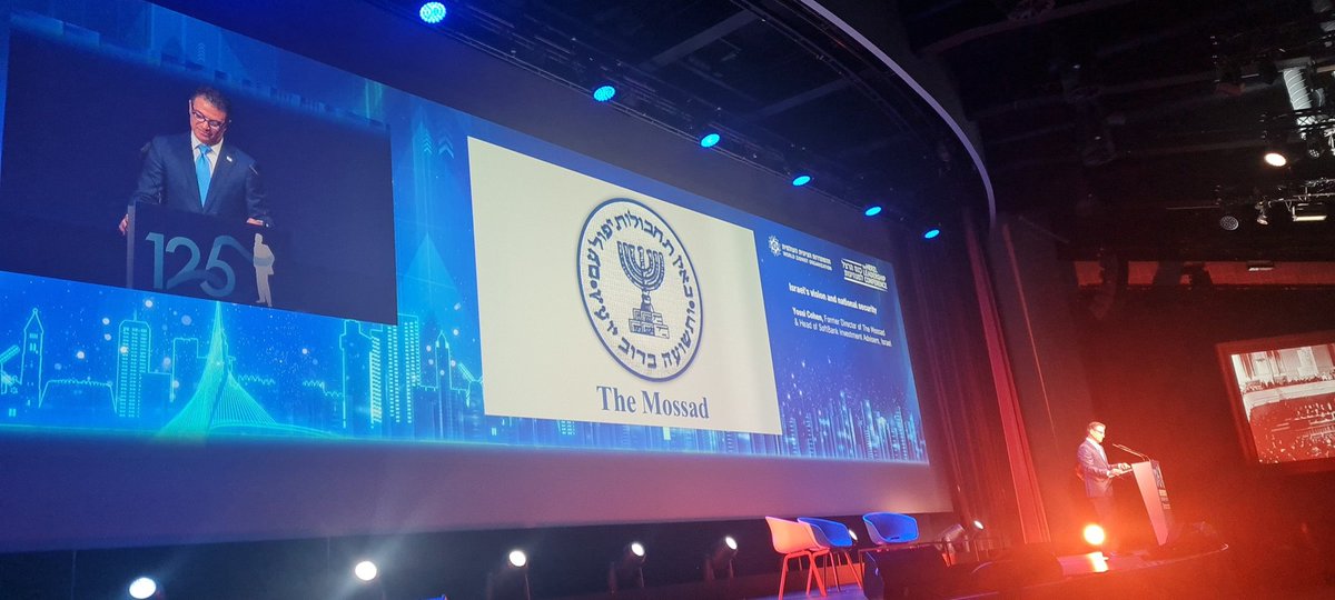 #yossicohen former director of the <a href="/TheMossadIL/">The Mossad: Satirical and Awesome</a> and head of <a href="/SoftBank/">SoftBank</a> investment advisors  Israel in inspiring talk today at the  #wzo125 
"ביטחון הוא גם התרגום המעשי של חיי היום יום בתוך המדינה"