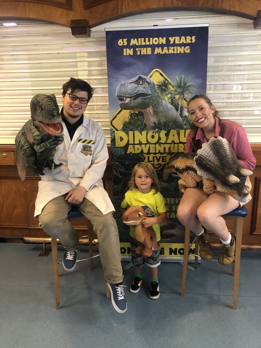 LauraMeeson's tweet photo. We has a ROARsome time at @DinoAdventureUK at the Prince of Wales theatre yesterday  
@IhlCannockChase #dinosaur #familydayout #BankHolidayWeekend https://t.co/UcPQvUhicy